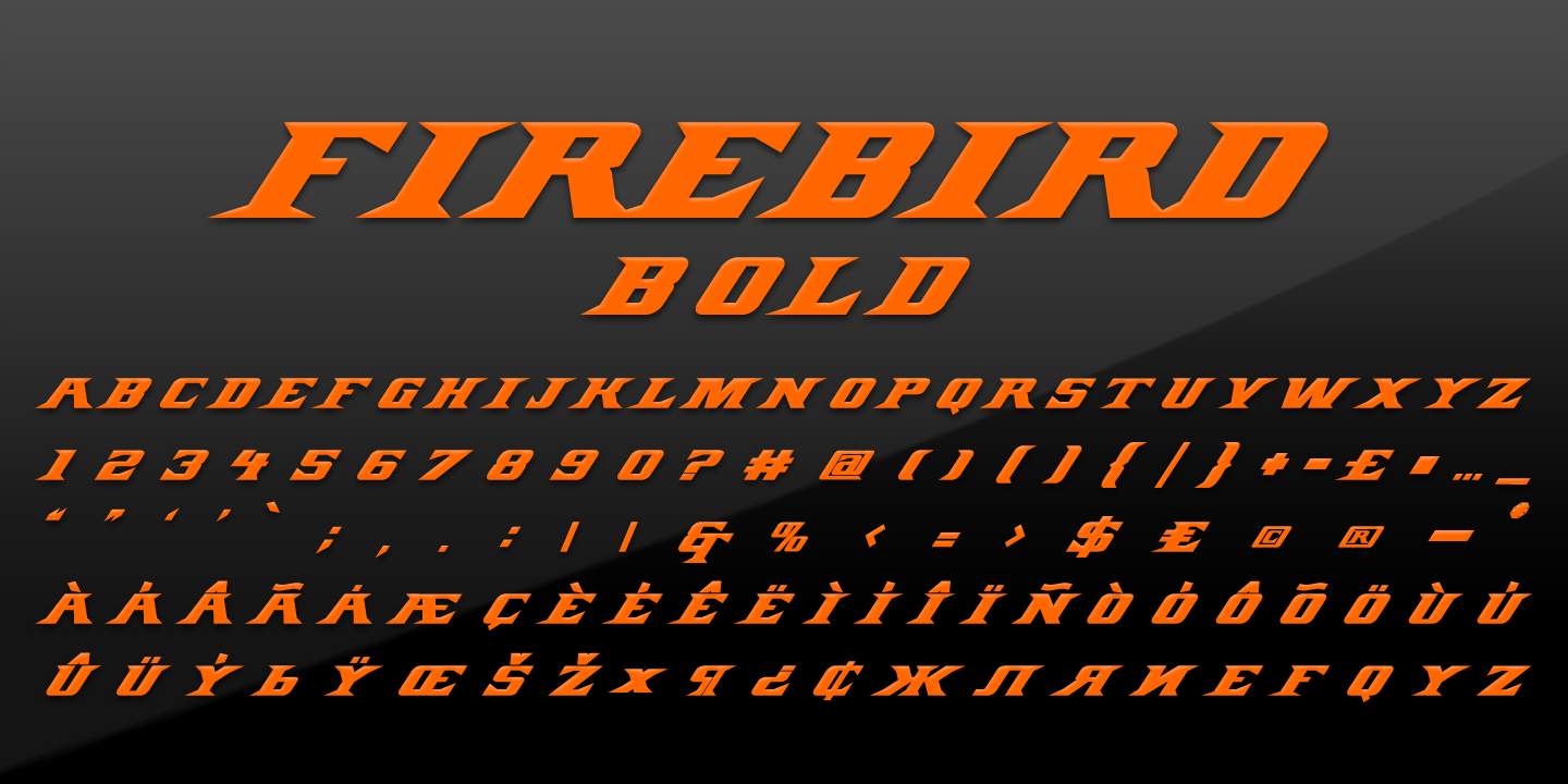 Пример шрифта Firebird #2